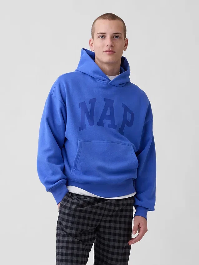 Adult Vintagesoft Nap Logo Hoodie