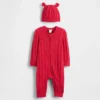 Baby Cable-Knit One-Piece Outfit Set