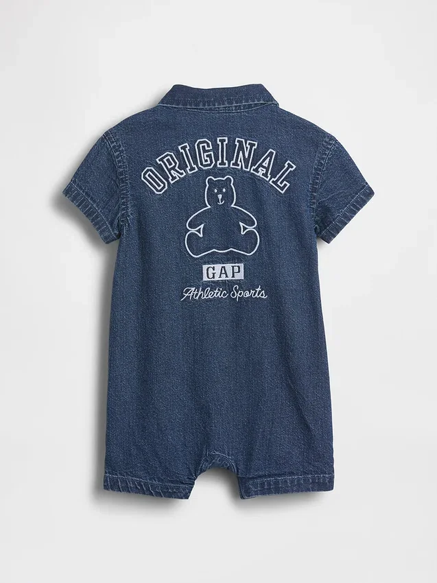 Baby Denim Gap Logo Shorty One-Piece
