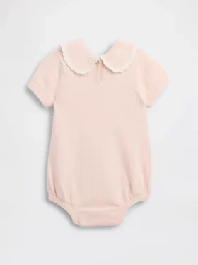 Baby Embroidered Collar Sweater Bodysuit