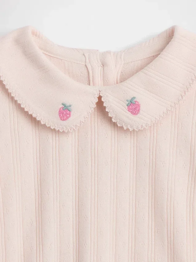 Baby Embroidered Pointelle Outfit Set