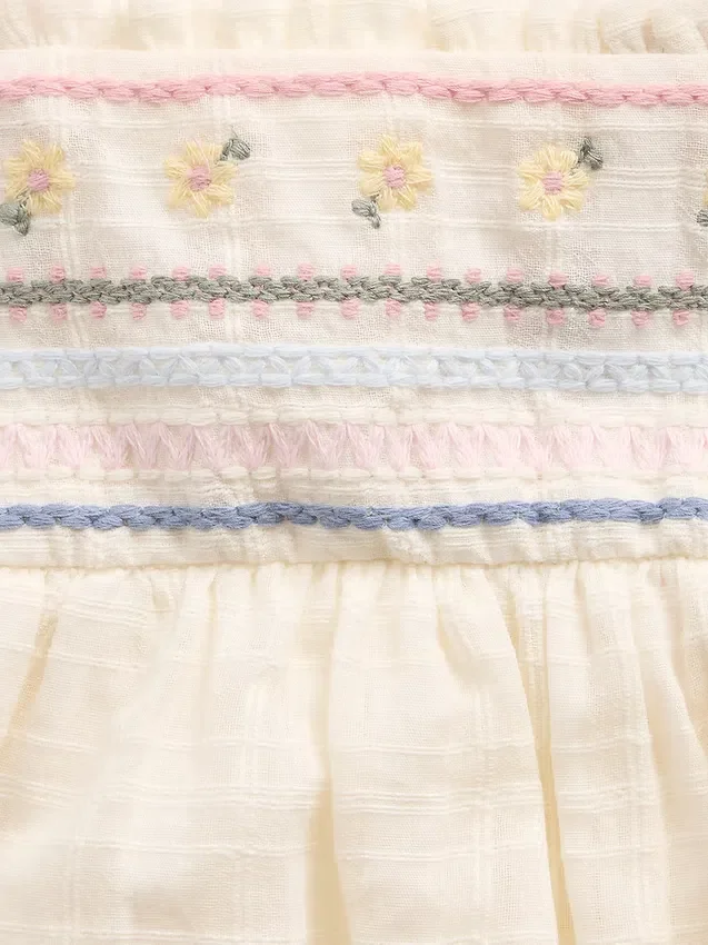 Baby Embroidered Tank Outfit Set
