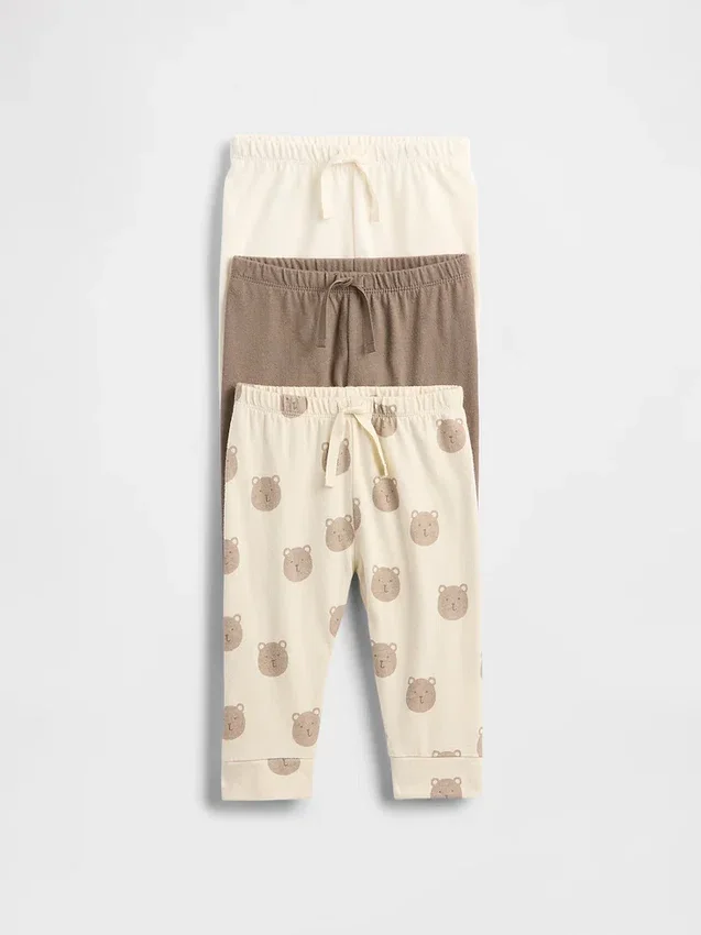 Baby First Favorites Organic Cotton Pull-On Pants (3-Pack)