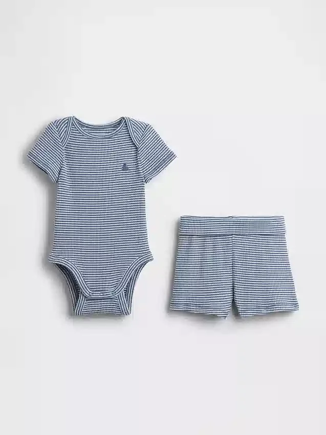 Baby Grow-With-Me Tinyrib Short Set