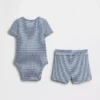 Baby Grow-With-Me Tinyrib Short Set