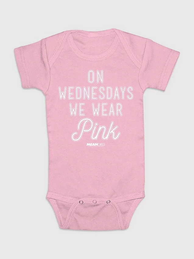 Baby Mean Girls on Wednesdays We Wear Pink Bodysuit