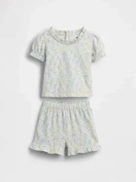 Baby Organic Cotton Floral Outfit Set