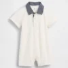 Baby Pique Polo Shorty One-Piece