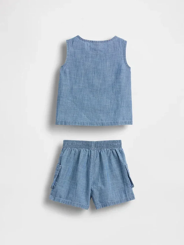 Baby Pocket Denim Outfit Set