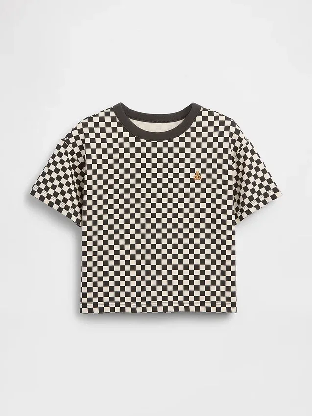 Baby & Toddler Boxy Checkered T-Shirt