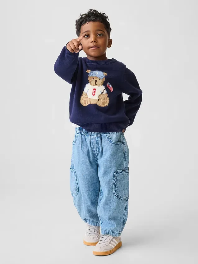 Baby & Toddler Brannan Bear Pocket Pull-On Barrel Jeans