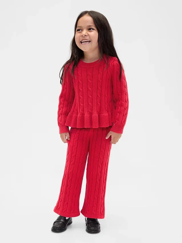 Baby & Toddler Cable-Knit Sweater Set