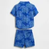 Baby & Toddler Cotton Gauze Floral Outfit Set