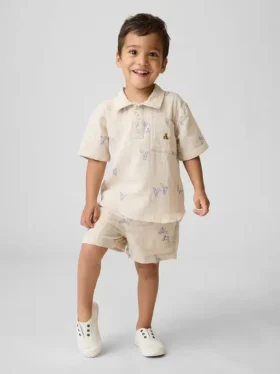 Baby & Toddler Cotton Gauze Print Pull-On Shorts