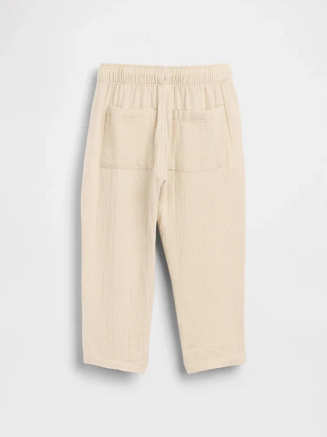 Baby & Toddler Cotton Gauze Pull-On Barrel Pants