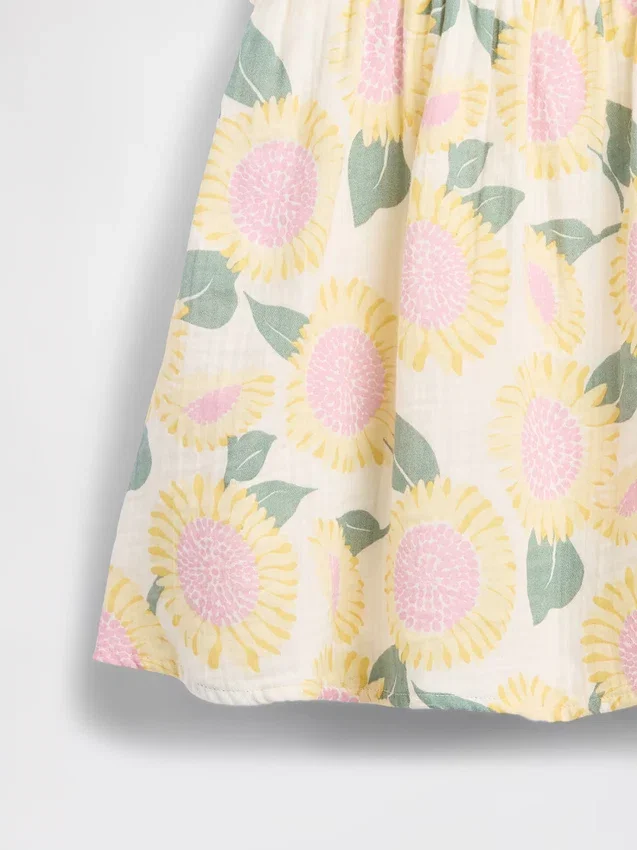 Baby & Toddler Cotton Gauze Sunflower Dress