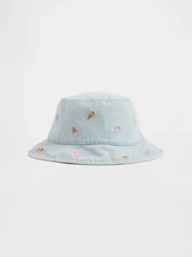 Baby & Toddler Embroidered Denim Bucket Hat