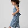Baby & Toddler Gingham Denim Ruffle-Hem Outfit Set