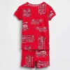 Baby & Toddler Organic Brushed Cotton Firetruck Pj Short Set