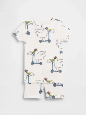 Baby & Toddler Organic Brushed Cotton Scooter Seagull Pj Short Set