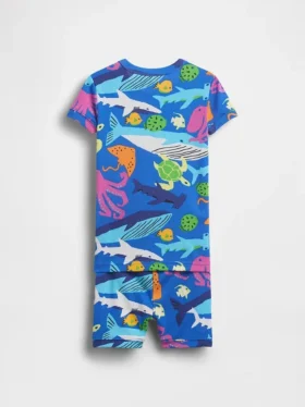 Baby & Toddler Organic Brushed Cotton Sea Creatures Pj Short Set