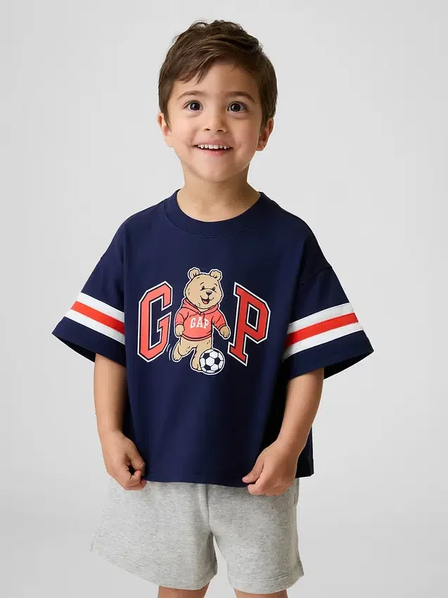 Baby & Toddler Oversized Brannan Bear Varsity Graphic Logo T-Shirt