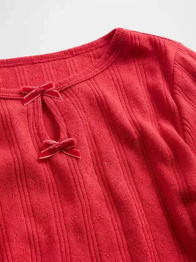 Baby & Toddler Pointelle Bow Top