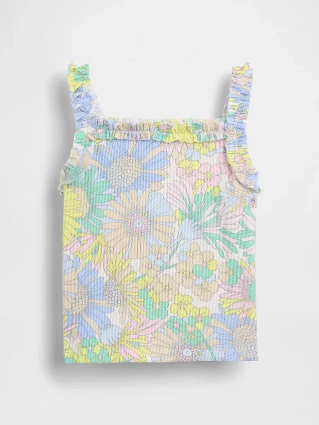 Baby & Toddler Rib Ruffle Apron Tank Top