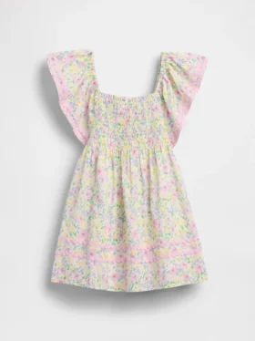 Baby & Toddler Smocked Flutter-Sleeve Dress