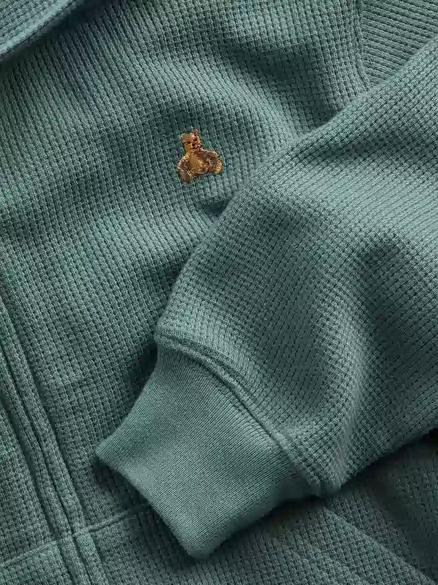 Baby & Toddler Waffle Zip Hoodie