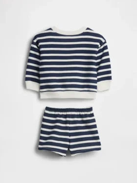 Baby Vintagesoft Bear Stripe Sweat Set