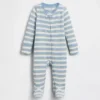 Baby Waffle Stripe Footed One-Piece