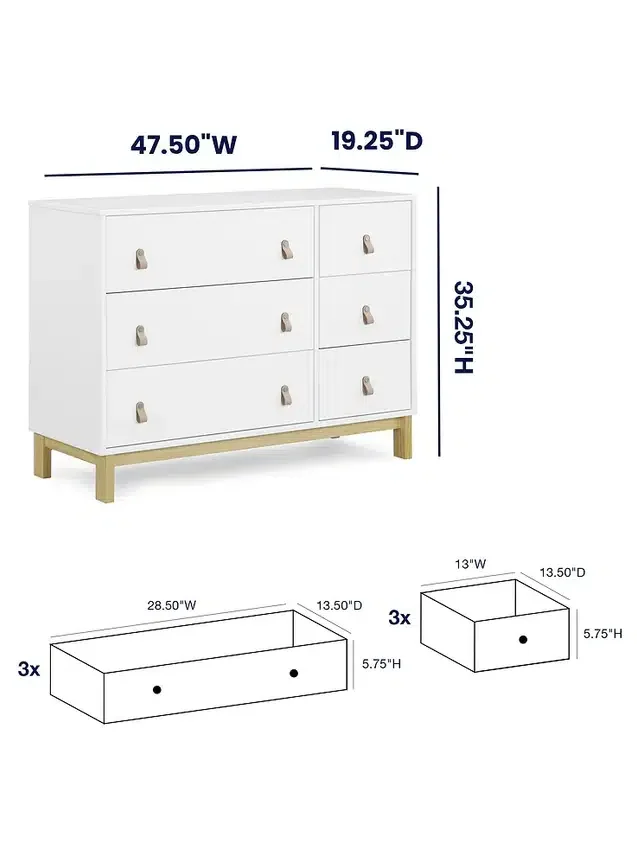 Babygap Legacy Pulls 6 Drawer Dresser