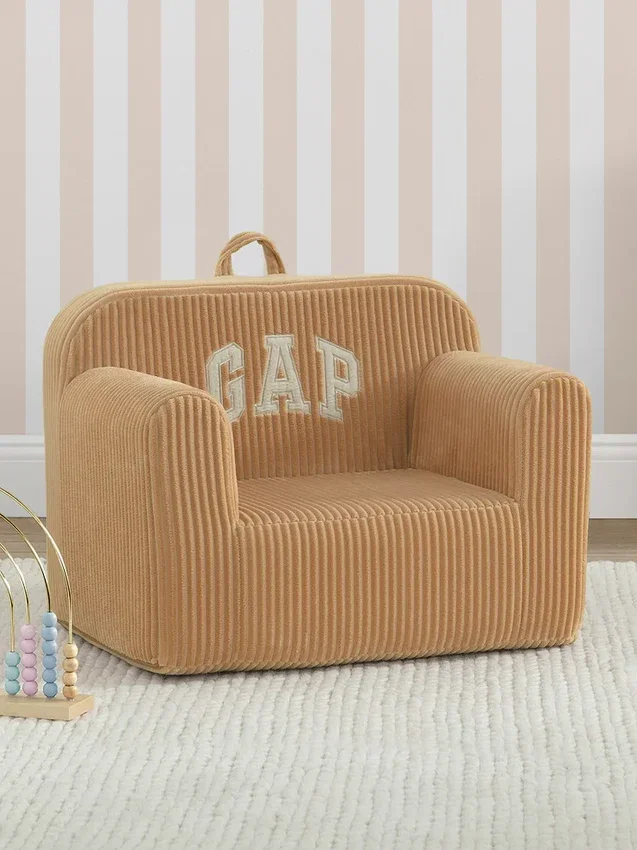 Babygap Ribbed Velour Logo Foam Chair
