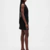 Bistretch Button-Front Mini Dress