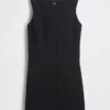 Bistretch Button-Front Mini Dress