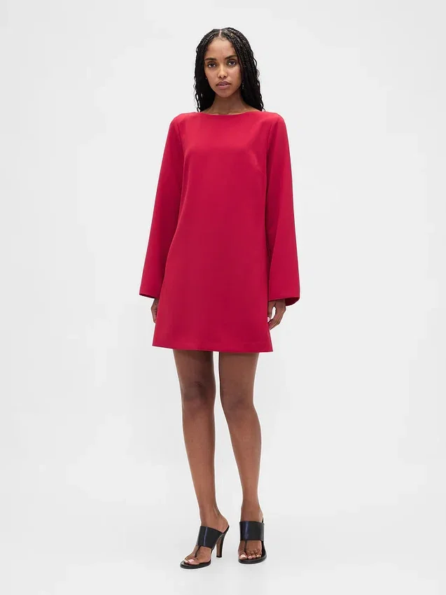 Boatneck Mini Shift Dress