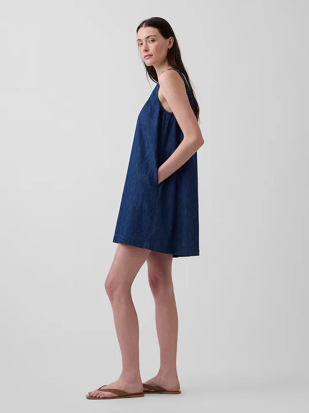 Button-Front Mini Dress