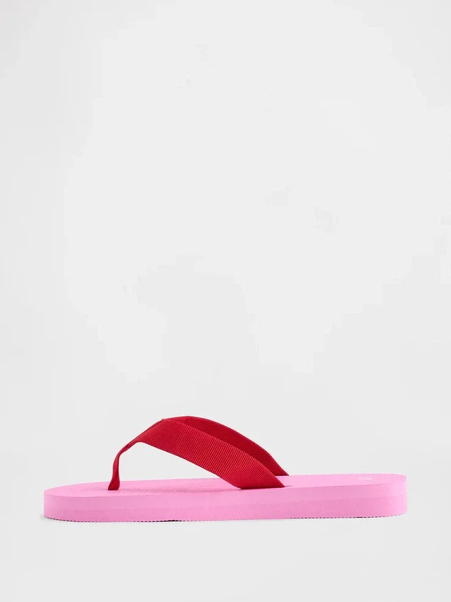 Canvas Platform Flip Flops