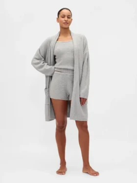 Cashsoft Boucle Relaxed Robe