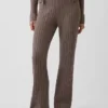 Cashsoft Cable-Knit Boot Sweater Pants