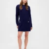 Cashsoft Cable-Knit Mini Sweater Dress