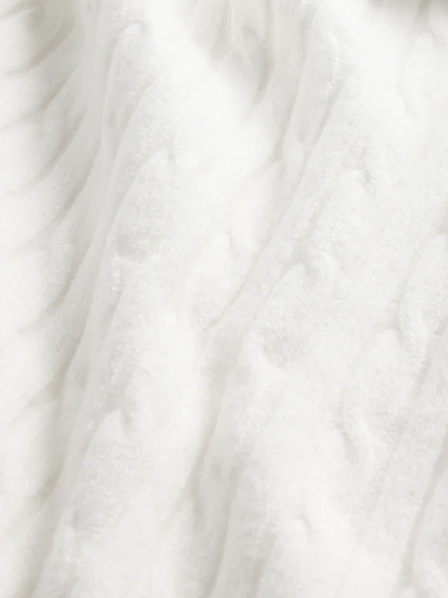 Cashsoft Cable-Knit Mini Sweater Dress
