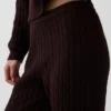 Cashsoft Cable-Knit Sweater Pants