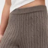 Cashsoft Cable-Knit Sweater Pants