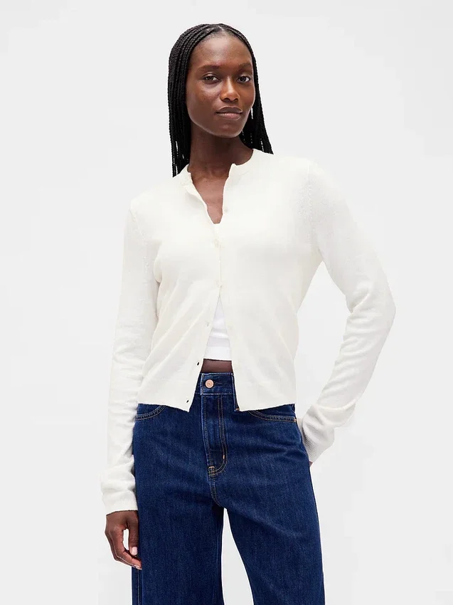 Cashsoft Crop Cardigan
