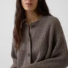 Cashsoft Oversized Shaker-Stitch Cardigan