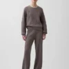 Cashsoft Relaxed Shaker-Stitch Sweater