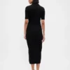 Cashsoft Rib Collared Midi Cardigan Dress
