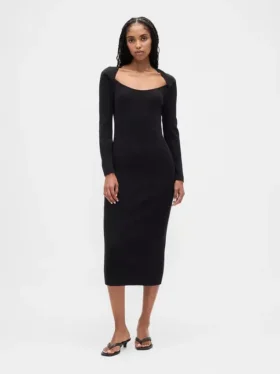 Cashsoft Rib Midi Sweater Dress